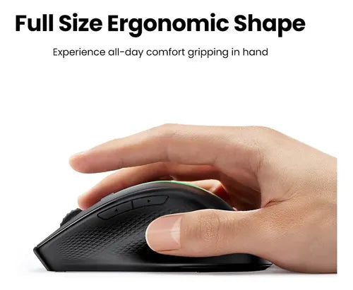 Mouse Inalámbrico Ergonómico Doble Conexión 2.4ghz+bt Negro UGREEN Mu101 - imagen 7