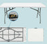 Mesa Plegable  180cz Plástico Cúbico Blanco