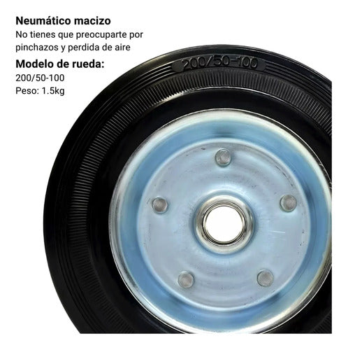 Set 2 Ruedas Para Carro Yegua De 8 Pulgadas 20 Cm