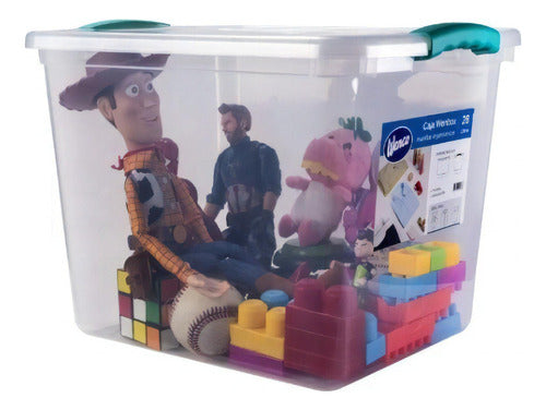 Caja Organizadora Wenbox 28 Lts Caja Multiusos Transparente