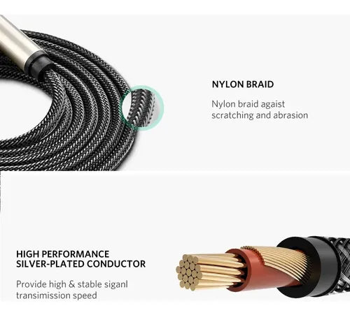 Cable de Audio Plug 3.5mm/plug 6.3 Estereo M/m 2m UGREEN Av - imagen 8