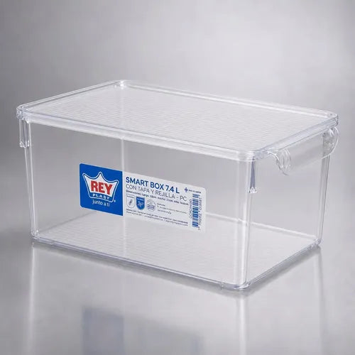 Smart Box 7.4 L con Tapa y Rejilla Transparente Reyplast - imagen 4