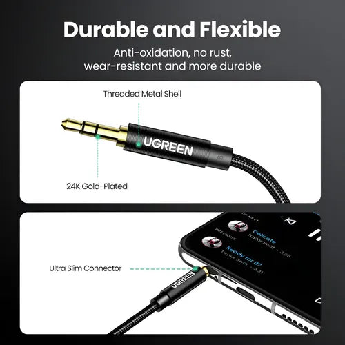 Cable Audio Auxiliar Plug 3.5mm M/m Trenzado Ugreen Av112