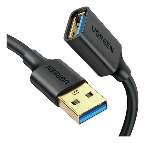 Cable Extension, Usb 3.0(m) A Usb 3.0(h), Ugreen, 3 Metros Color Negro