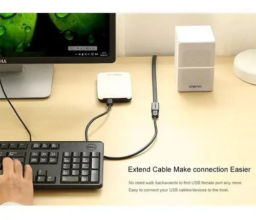 Cable Extension, Usb 3.0(m) A Usb 3.0(h), Ugreen, 3 Metros Color Negro