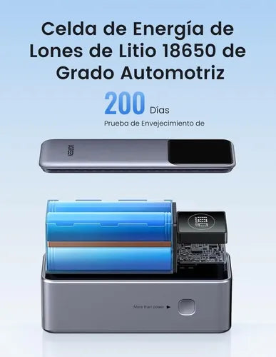UGREEN MEGA BATERIA PORTATIL 12.000MAH CON SALIDA 100W MAX CARGA RAPIDA 1USB-C + 1USB-A PB724