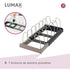 Rack Organizador De Ollas Expandible Menaje Tablas Tapas X L Color Negro
