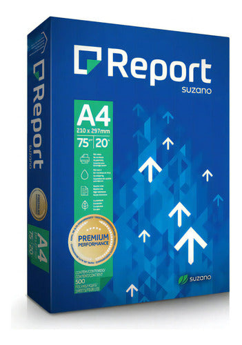 Resma De Papel Bond Sulfito A4 Report Premium 75g 500 Hojas