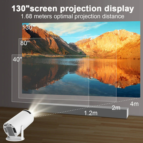 Proyector Ledstar Hy300 Portatil Homecinema 200lm Blanco 110v/220v