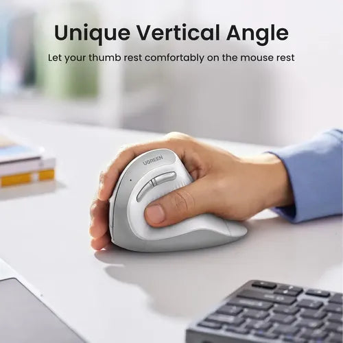 Ratón Ergonómico Vertical Ugreen 45759 Color Blanco