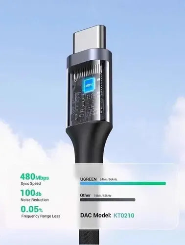 Cable USB-c UGREEN Av161 con Entrada USB Tipo C Salida Auxiliar 3.5mm - imagen 5