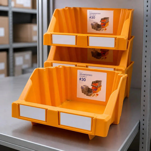 Organizatodo Apilable #30 Reyplast Amarillo - imagen 4