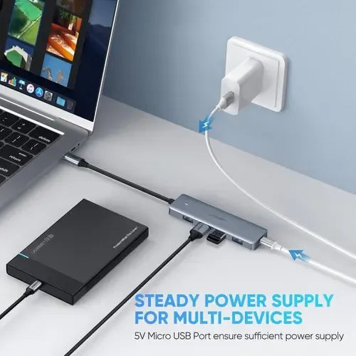 Hub USB C de 4 Puertos USB 3.0 con Carga Micro USB 5v UGREEN - imagen 3