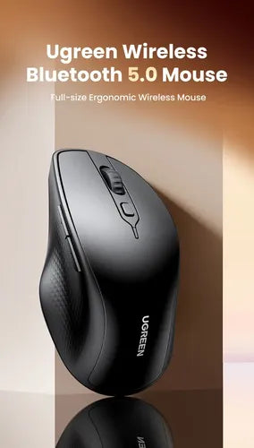 Mouse Inalámbrico Ergonómico Doble Conexión 2.4ghz+bt Negro UGREEN Mu101 - imagen 2