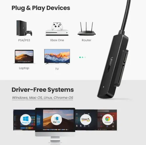 Adaptador Sata Usb-a 3.0 2.5inch 6tb Max Ugreen Cm321