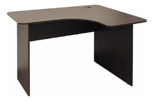 Escritorio Gamer Agm Dakar Derecho 15mm Melamina Roble Dakar