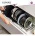 Rack Organizador De Ollas Expandible Menaje Tablas Tapas X L Color Negro
