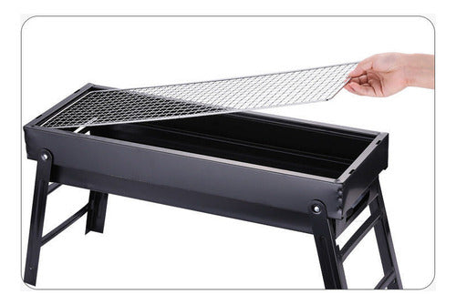 Parrilla Parrillera Para Asado Plegable Portatil Xl 60x22x33