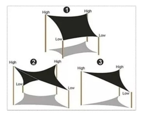 Toldo Vela 4x3, Color Beige
