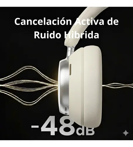 UGREEN AUDÍFONOS STUDIO PRO BT OVER-EAR ANC 48DB HI-RES LDAC 120H AUTONOMÍA BLANCO HP206