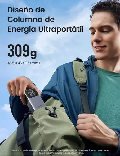 UGREEN MEGA BATERIA PORTATIL 12.000MAH CON SALIDA 100W MAX CARGA RAPIDA 1USB-C + 1USB-A PB724