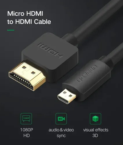 UGREEN Cable Micro-hdmi / HDMI M/m 2m Negro Hd177 - imagen 2