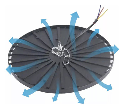 Foco Plafon Led Ufo 200w Campana Techo Industrial Luz Fría