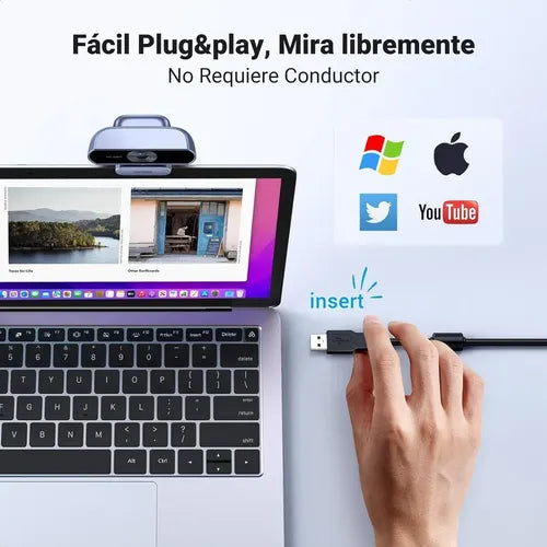 Camara Web UGREEN Full HD 1080p USB con Microfono Negro - imagen 3