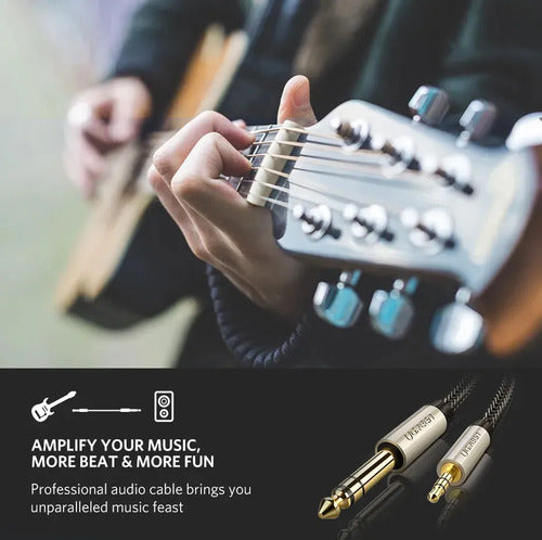 Cable de Audio Plug 3.5mm/plug 6.3 Estereo M/m 2m UGREEN Av - imagen 3