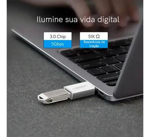 UGREEN ADAPTADOR M/H OTG USB-C 3.1 /USB-A 3.0 PLASTICO BLANCO US173