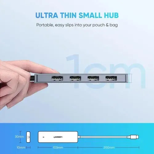 Hub USB C de 4 Puertos USB 3.0 con Carga Micro USB 5v UGREEN - imagen 4