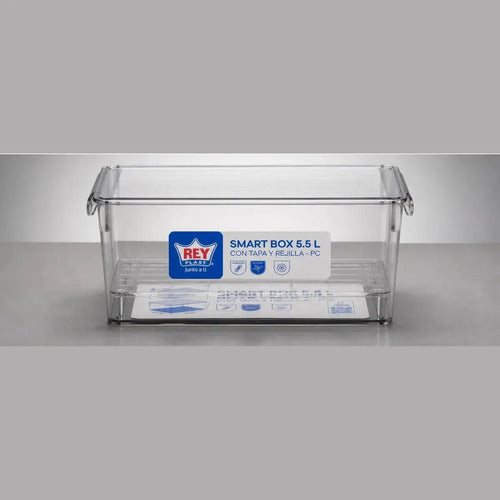 Smart Box 5.5 L con Tapa y Rejilla Transparente Reyplast - imagen 3