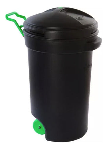 Basurero Tacho Plastico 75 Litros Wenco Con Ruedas