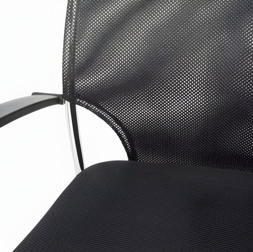 Silla Visita Oficina Escritorio Negro Malla