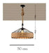 Lampara Colgante 30 Cm Con Cuerda Cáñamo - Metal Rustica Color Negro