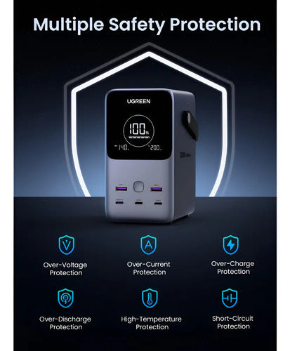 UGREEN ULTRA BATERIA PORTATIL 48.000MAH CON SALIDA 300W MAX CARGA RAPIDA 4USB-C + 2USB-A