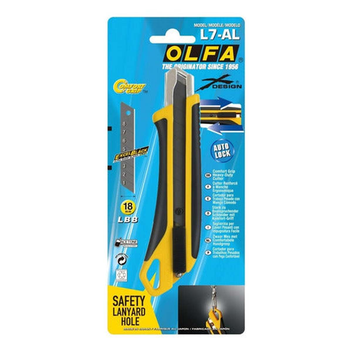 Cuchillo Olfa L-7 Industrial- Antideslizante