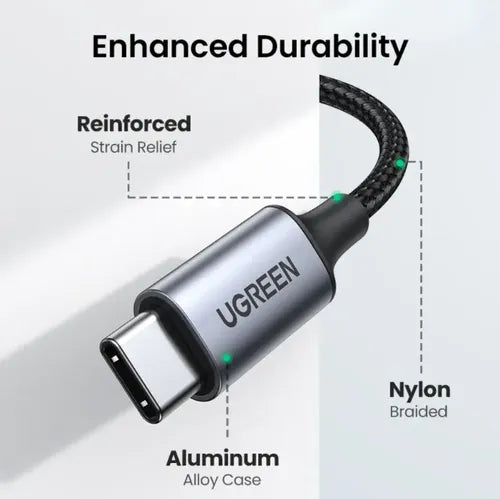 Cable Adaptador Plug 3.5mm/usb-c +chip M/m 1m Negro Ugreen C Negro