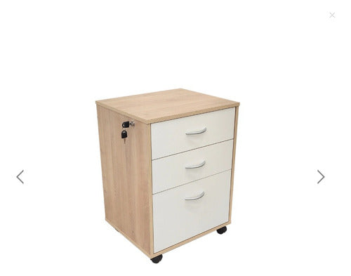 Cajonera Con Ruedas Y Cerradura Oficina