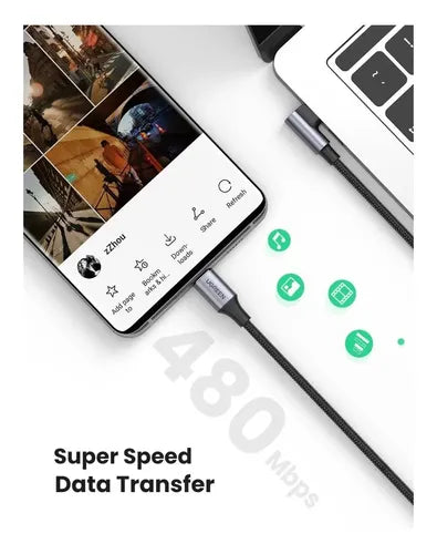 UGREEN Cable USB-c 2.0 a USB-c 2.0 1m Color Negro Gray - imagen 5