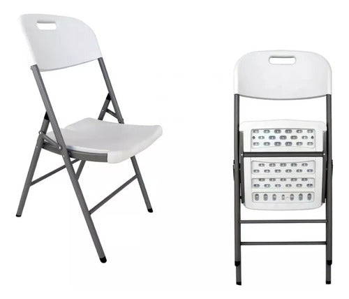 Silla Plegable Plastica Blanca Eventos
