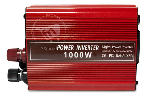 Conversor Inversor Voltaje Corriente 12v 220v 1000w Auto