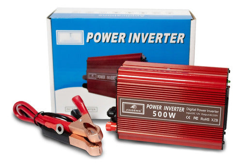 Inversor De Voltaje 12v A 220v, Con Usb, Capacidad 500watt