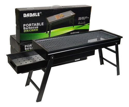 Parrilla Parrillera Para Asado Plegable Portatil Xl 60x22x33