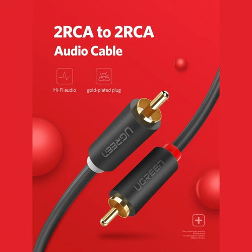 Cable de Audio M/m 2rca/2rca 3m Negro UGREEN Av104 - imagen 9
