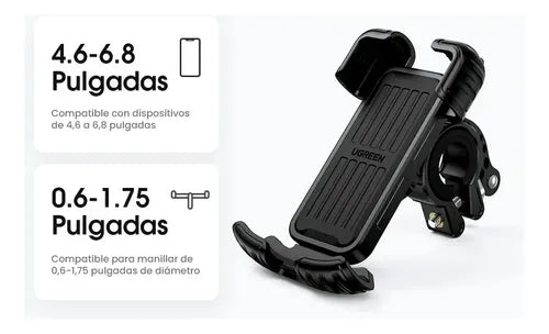 Soporte De Celular Para Manillar De Motocicleta O Bicicleta Ugreen Negro