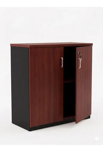 Gabinete Bajo Oficina 85x80x40 Cm 2 Repisas Cerezo - imagen 2