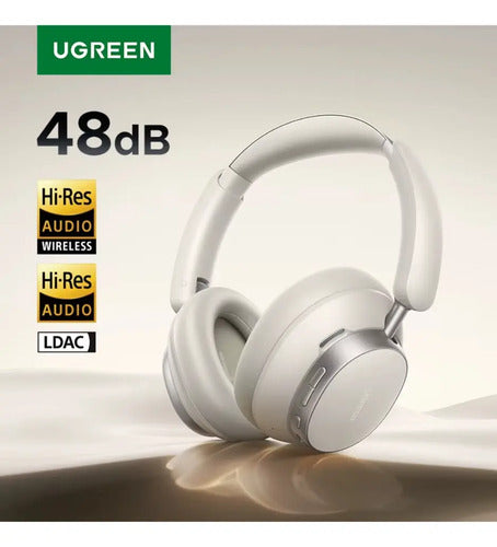 UGREEN AUDÍFONOS STUDIO PRO BT OVER-EAR ANC 48DB HI-RES LDAC 120H AUTONOMÍA BLANCO HP206