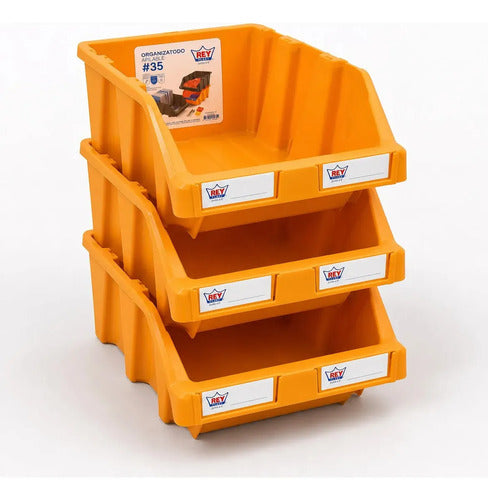 Organizatodo Apilable #35 Reyplast Amarillo - imagen 2