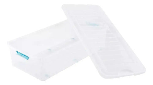 Reyplast Bajo Cama Transparente Broches Azules con Ruedas - imagen 9